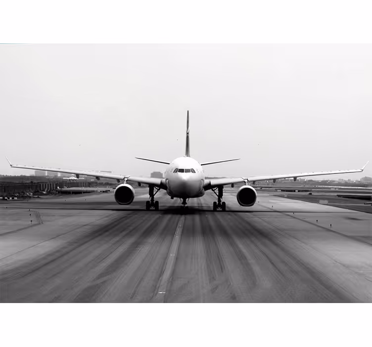 Tenda a rullo grigia aereo sulla pista - TenStickers
