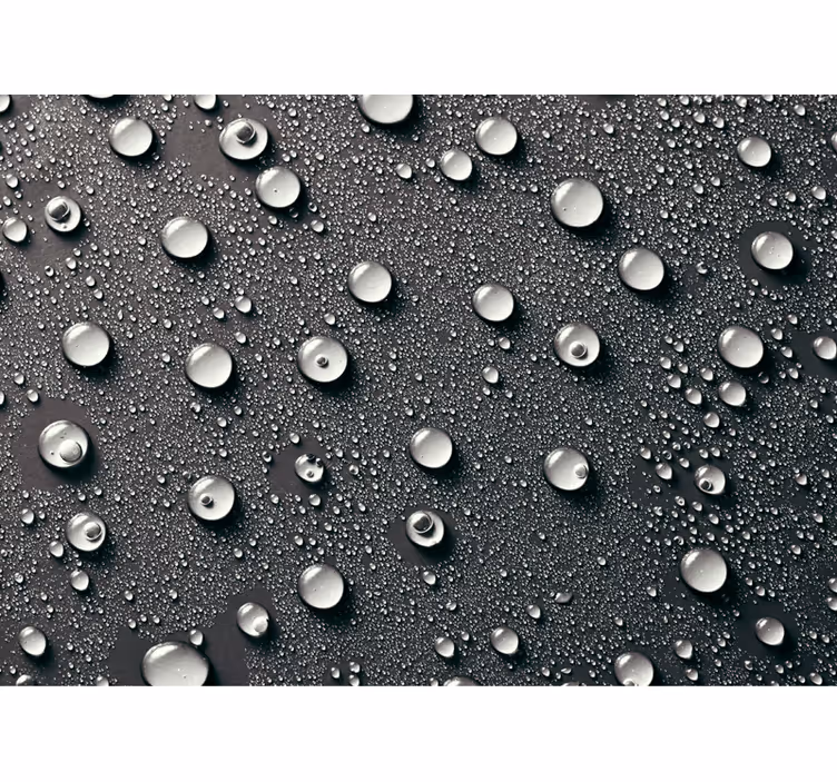 Tenda a rullo grigia sfondo bagno grigio con bolle d'acqua - TenStickers