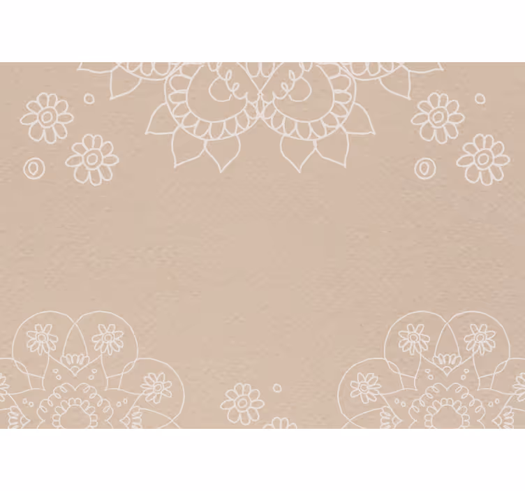 Tenda a rullo beige motivo mandala indiano - TenStickers