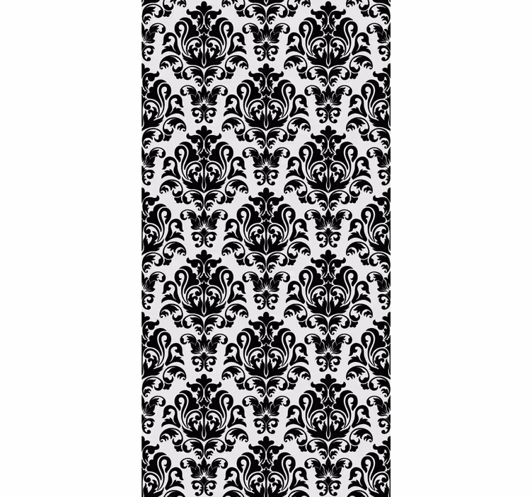 Tenda a rullo vintage motivo monocromatico elegante - TenStickers