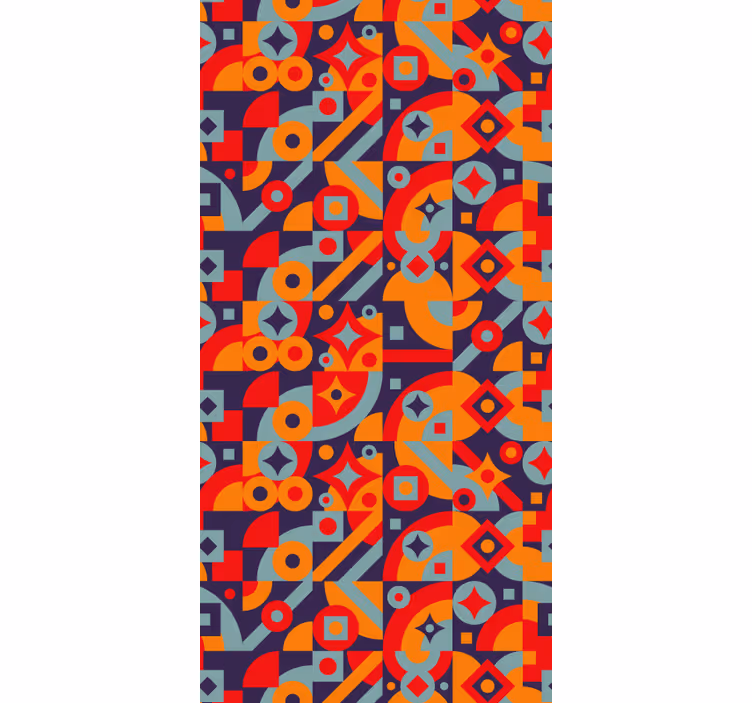 Tenda a rullo vintage motivi geometrici - TenStickers