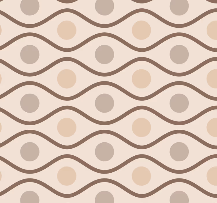 Tenda a rullo vintage beige stile anni 70 - TenStickers