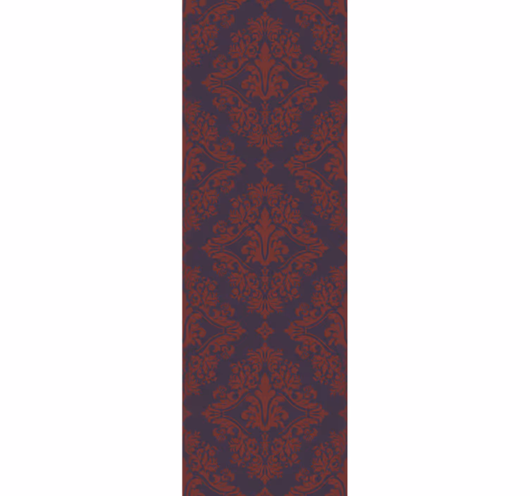 Tenda a rullo vintage motivo rosso e viola - TenStickers