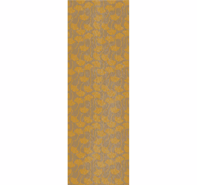Tenda a rullo vintage motivo foglie di ginkgo - TenStickers
