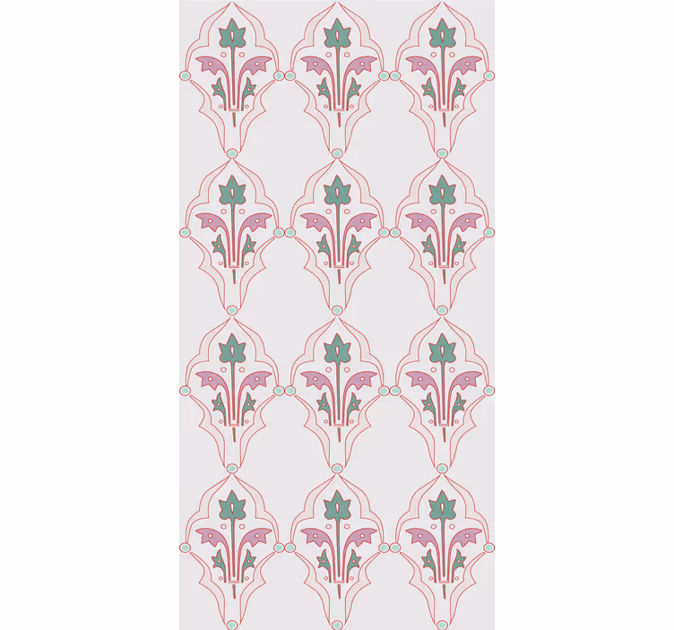 Tenda a rullo vintage design floreale formale - TenStickers