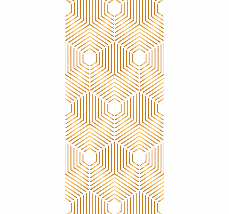 Tenda a rullo vintage stile decorativo quadrati oro - TenStickers