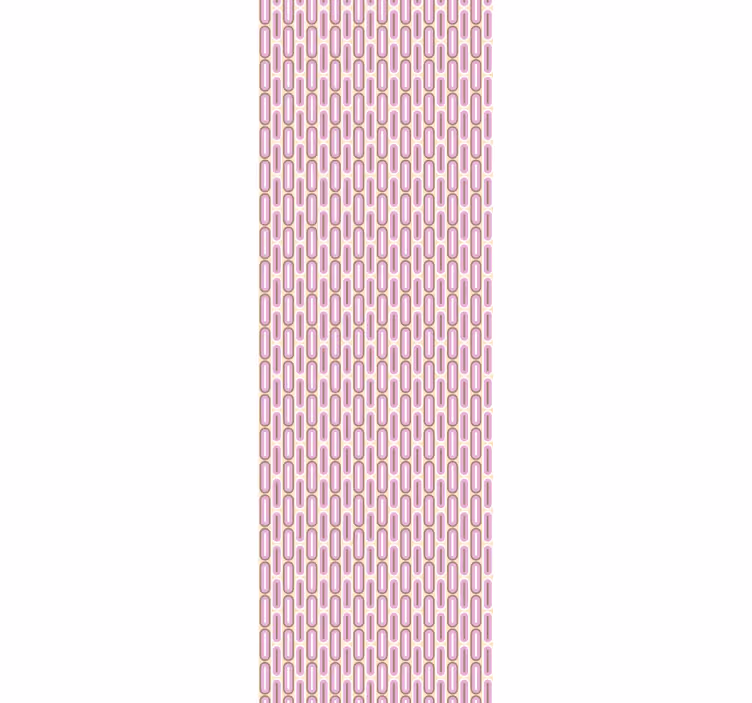 Tenda a rullo vintage forma geometrica rosa anni 70 - TenStickers