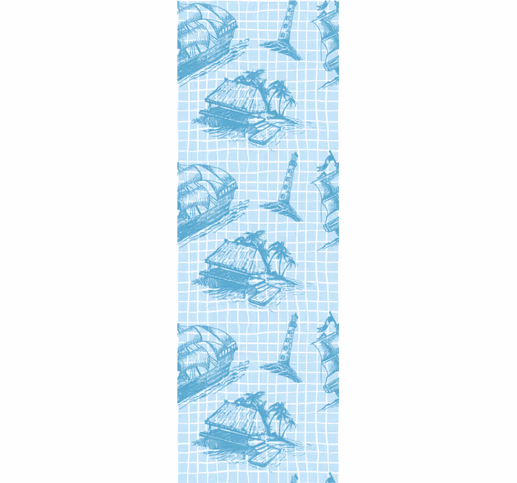 Tenda a rullo vintage design toile westwind - TenStickers