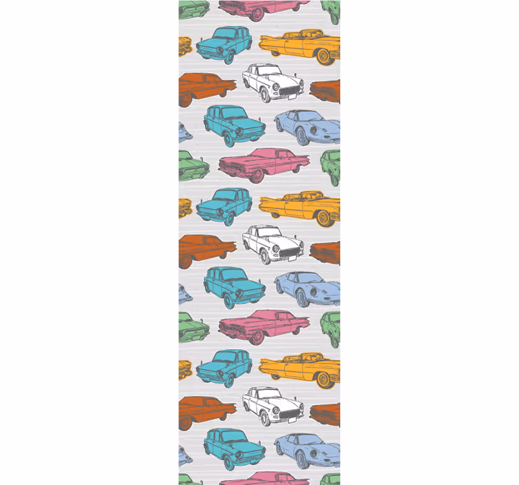 Tenda a rullo vintage auto d'epoca colorate - TenStickers
