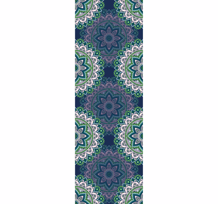 Tenda a rullo vintage mandala in vetro colorato - TenStickers