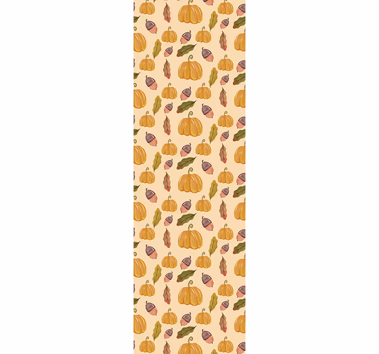 Tenda a rullo vintage zucche e foglie vintage - TenStickers