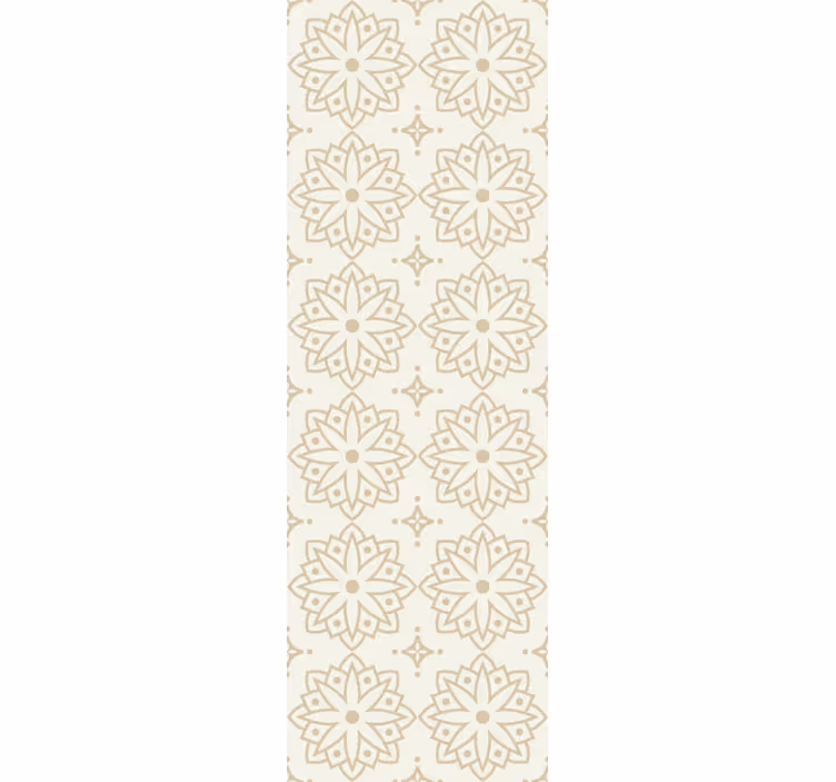 Tenda a rullo vintage motivo mandala crema - TenStickers