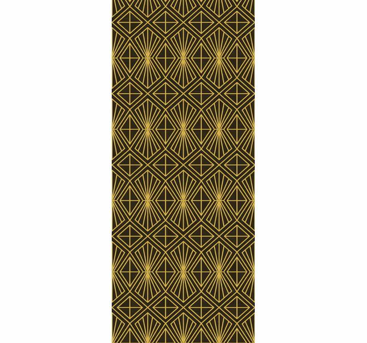 Tenda a rullo vintage motivo geometrico art deco oro - TenStickers