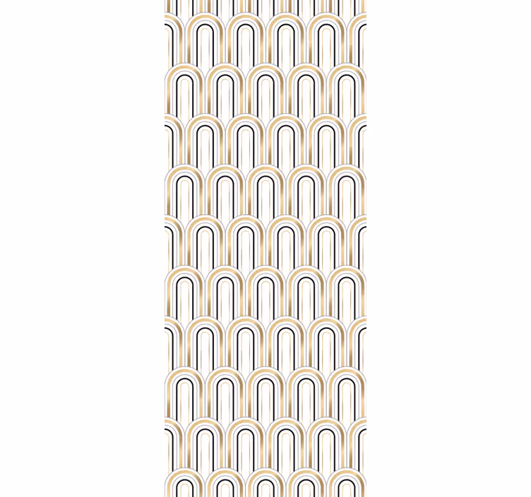 Tenda a rullo vintage figure geometriche art deco - TenStickers