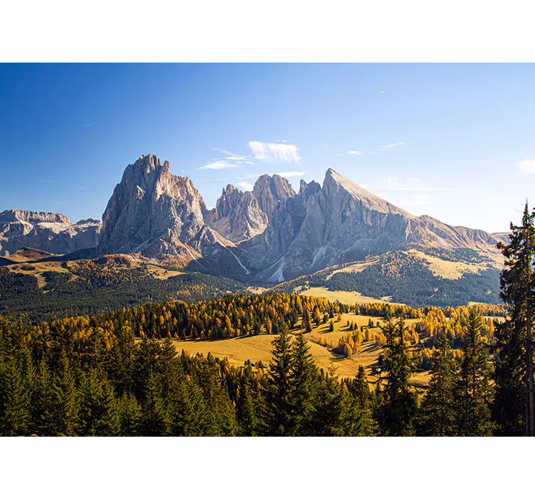 Tenda a rullo soggiorno montagne e valli verdi - TenStickers