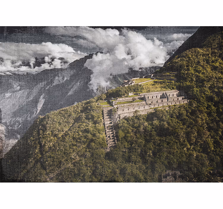 Tenda a rullo soggiorno vista aerea di choquequirao - TenStickers