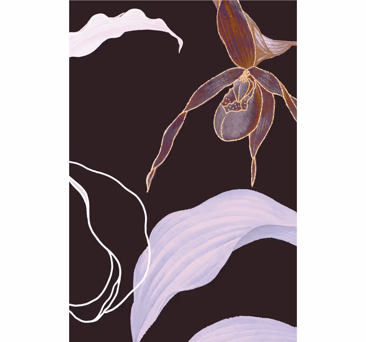 Tenda a rullo soggiorno orchidea viola stile africano - TenStickers