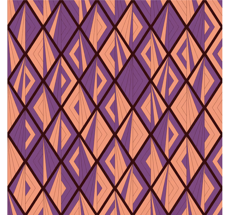 Tenda a rullo soggiorno motivo diamante viola africano - TenStickers