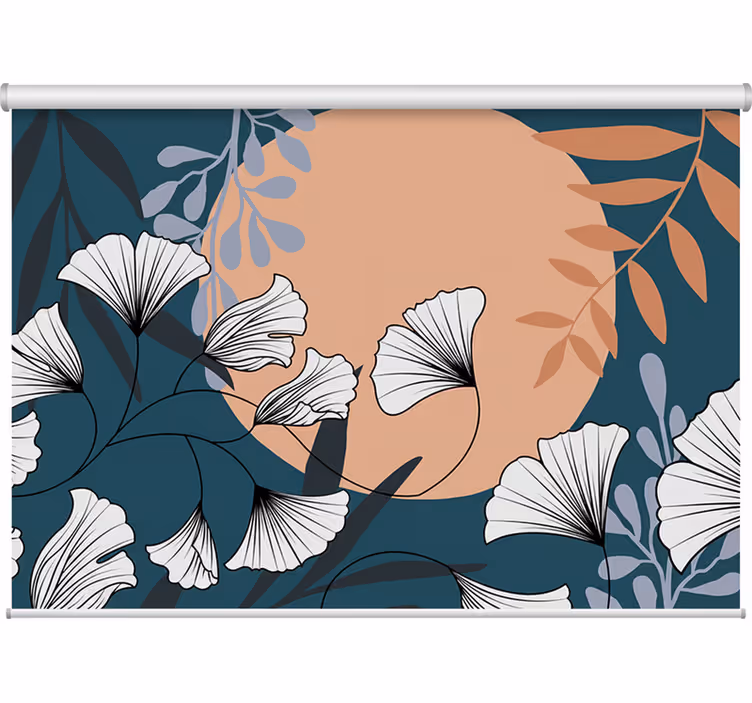 Tenda a rullo soggiorno stile glamour ginko colorato - TenStickers