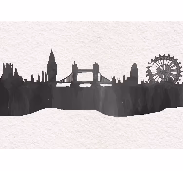 Tenda a rullo soggiorno skyline di oxford black - TenStickers