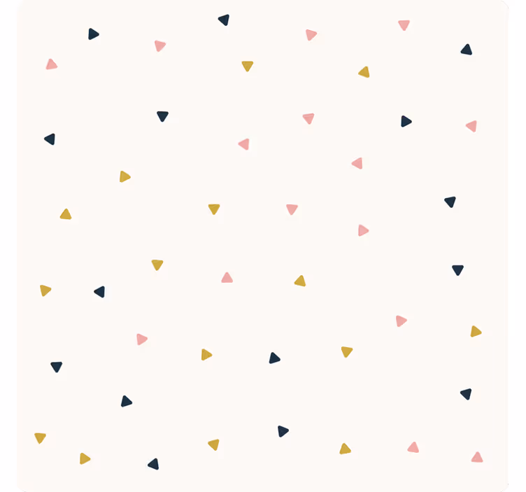 Tenda a rullo bianca triangolo piccolo minimalista - TenStickers