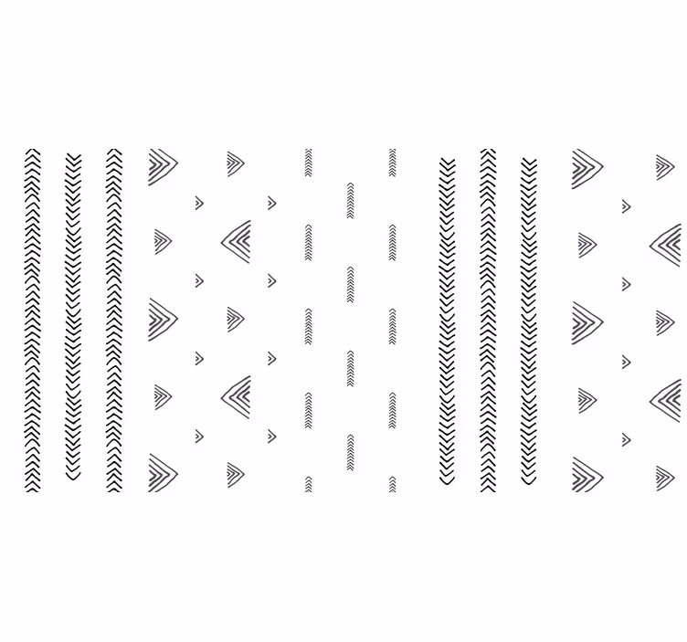 Tenda a rullo bianca righe nordiche bianche e nere - TenStickers