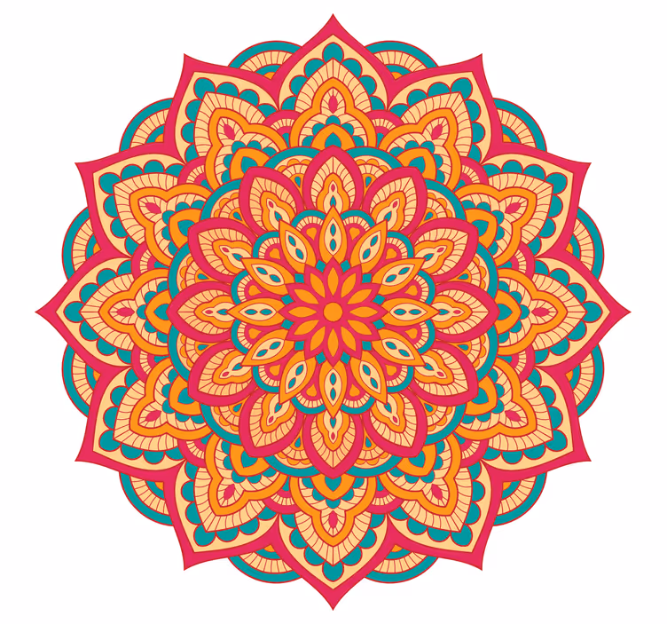 Tenda a rullo camera da letto mandala colorati - TenStickers