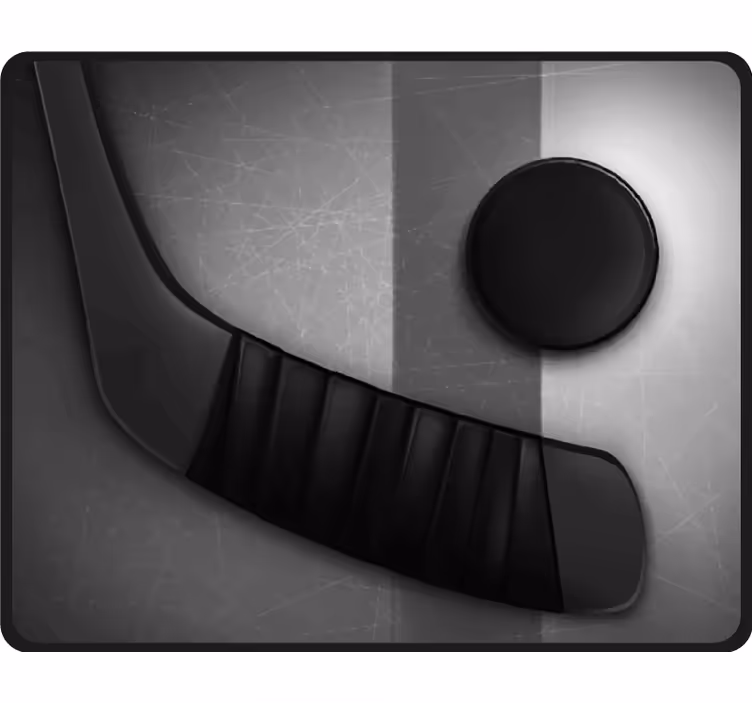 Tenda a rullo camera da letto hockey su ghiaccio realistico - TenStickers
