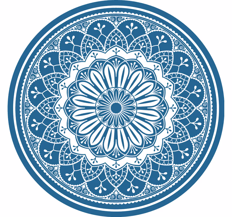 Tenda a rullo camera da letto grande mandala blu - TenStickers