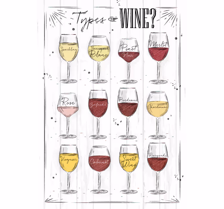 Tenda a rullo camera da letto tipo vini rossi - TenStickers