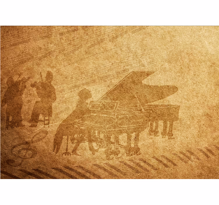 Tenda a rullo beige pianoforte vintage - TenStickers
