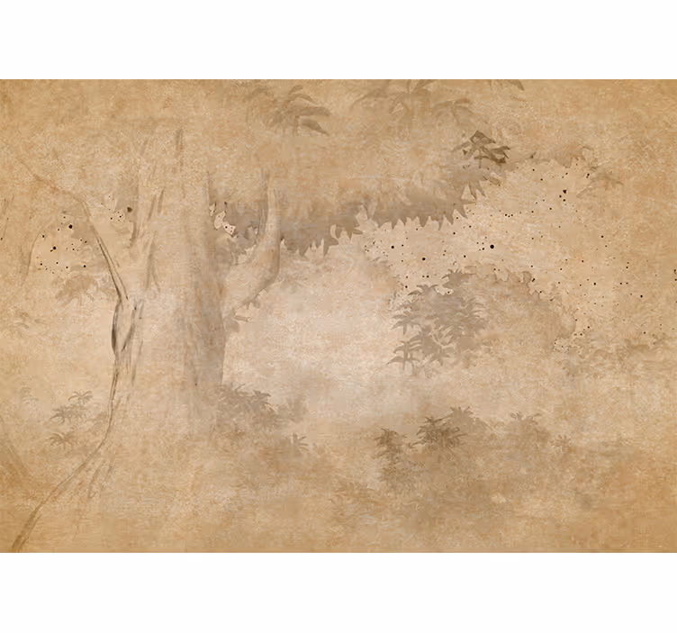 Tenda a rullo beige paesaggio tropicale vintage - TenStickers