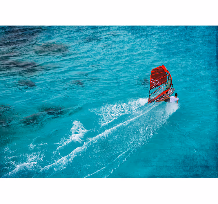 Tenda a rullo camera da letto surfista in acqua - TenStickers