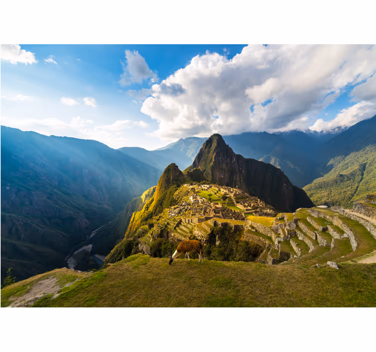 Tenda a rullo camera da letto viste di machupichu brillanti - TenStickers