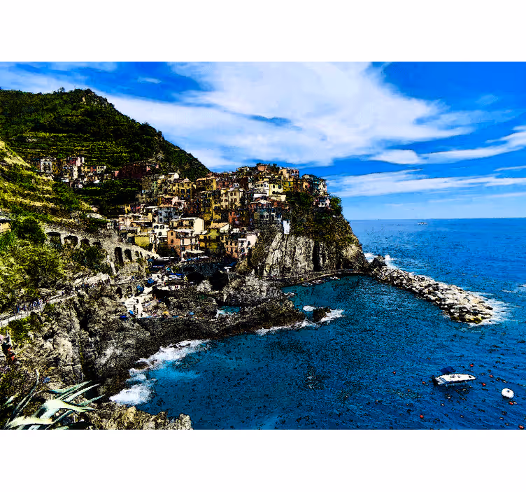 Tenda a rullo camera da letto positano sul mare - TenStickers