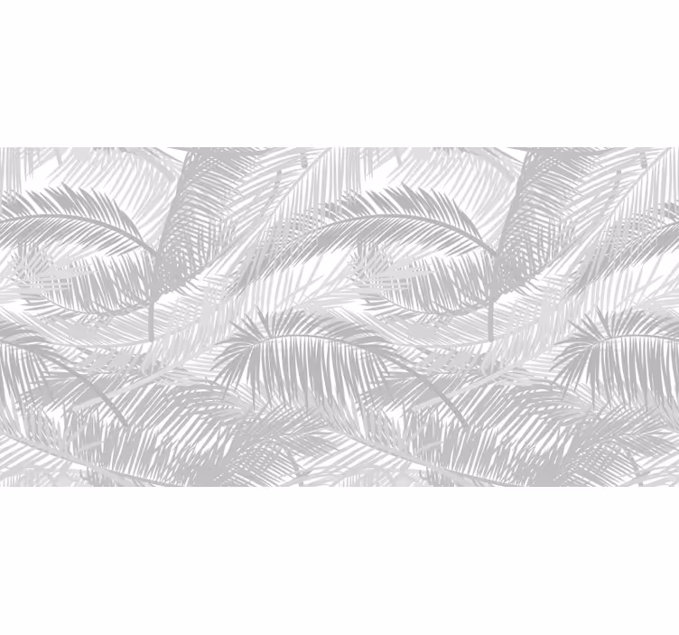 Tenda a rullo grigia foglie grigie tropicali - TenStickers