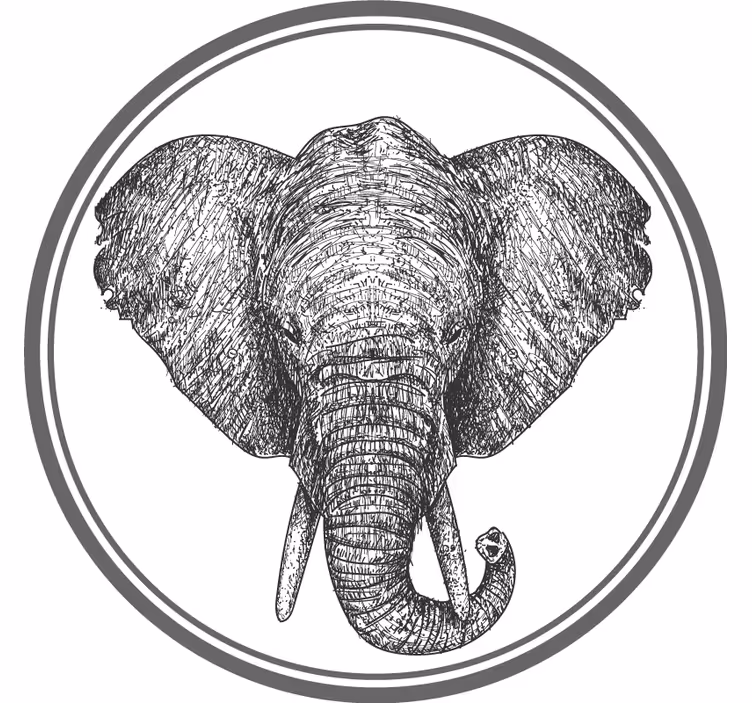 Tenda a rullo grigia elefante grigio - TenStickers