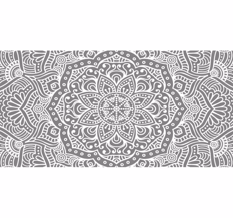 Tenda a rullo grigia mandala elegante - TenStickers