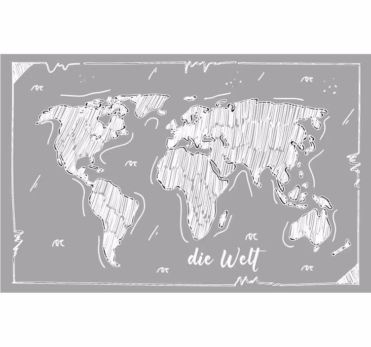 Tenda a rullo grigia stile disegnato a mano grigio chiaro - TenStickers