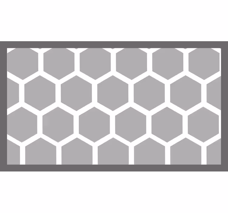 Tenda a rullo grigia figure geometriche bianche pentagoni - TenStickers