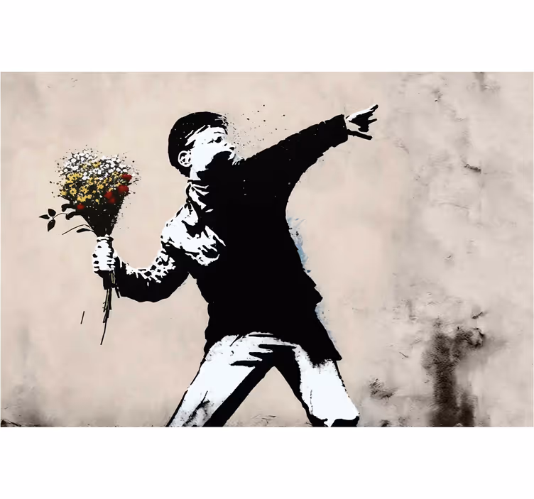 Tenda a rullo soggiorno ragazzo street art - TenStickers