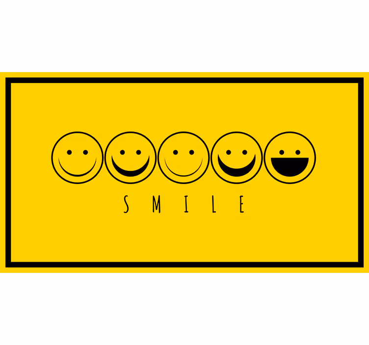 Tenda a rullo camera da letto emoticon sorriso giallo - TenStickers