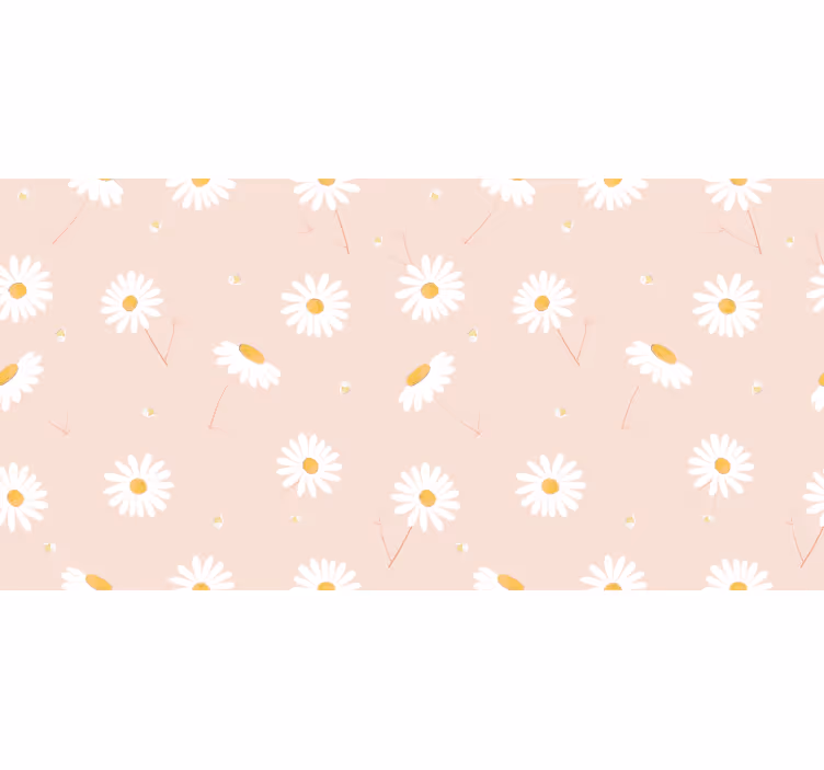 Tenda a rullo camera da letto fiori di margherita nordici - TenStickers