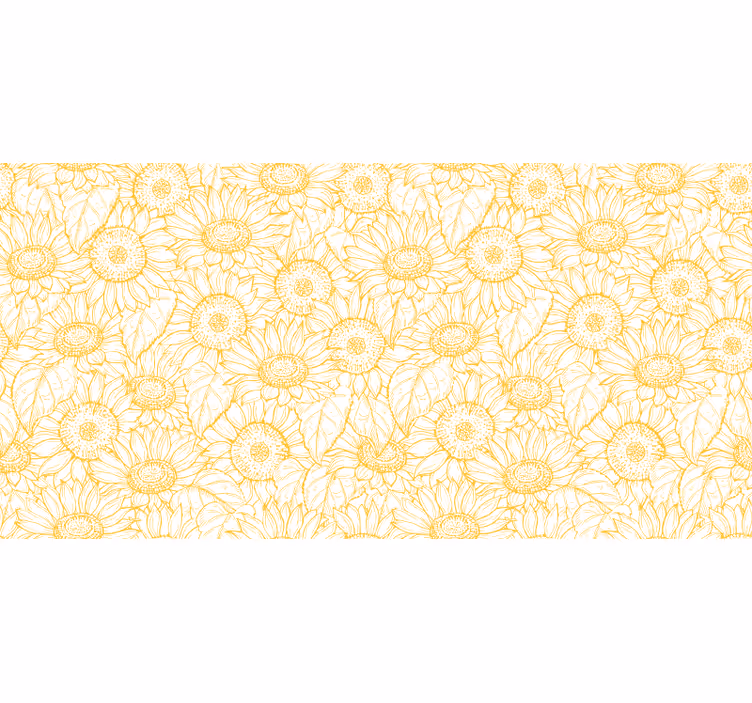 Tenda a rullo camera da letto motivo girasoli - TenStickers
