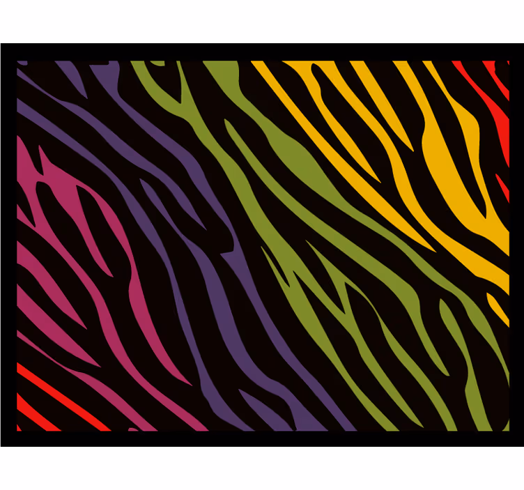 Tenda a rullo camera da letto stampa zebra arcobaleno - TenStickers