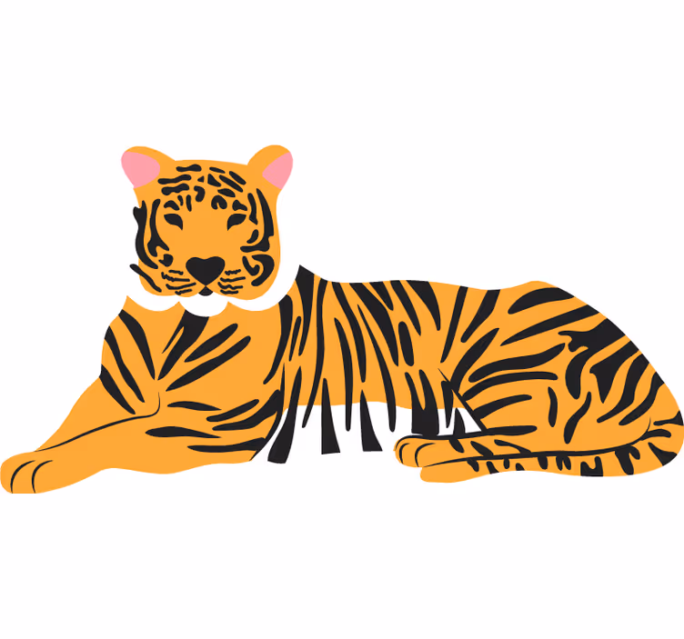 Tenda a rullo camera da letto pelle di tigre - TenStickers