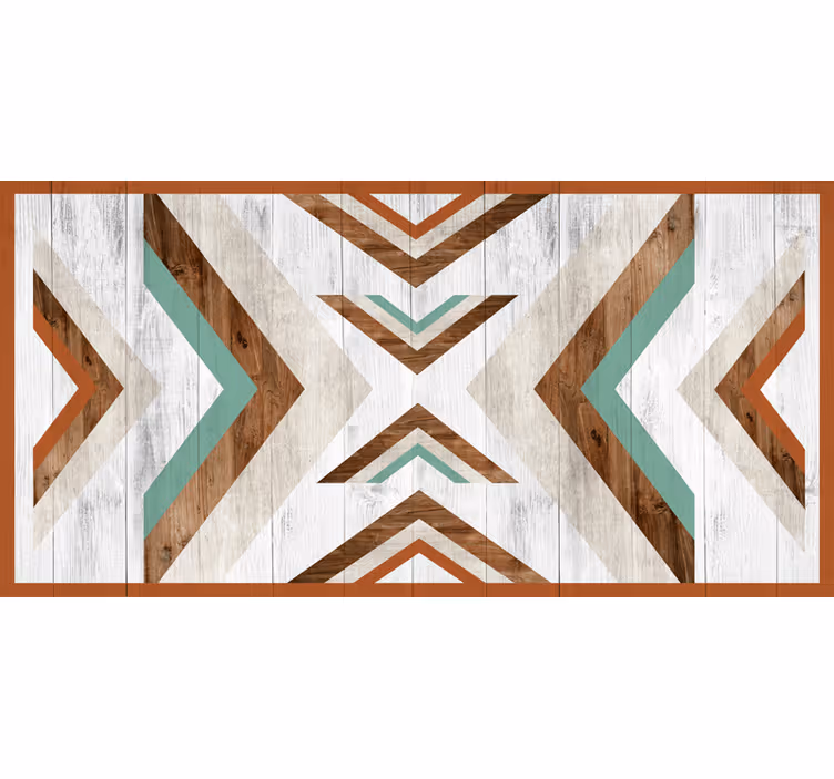 Tenda a rullo camera da letto boho azteca in legno - TenStickers
