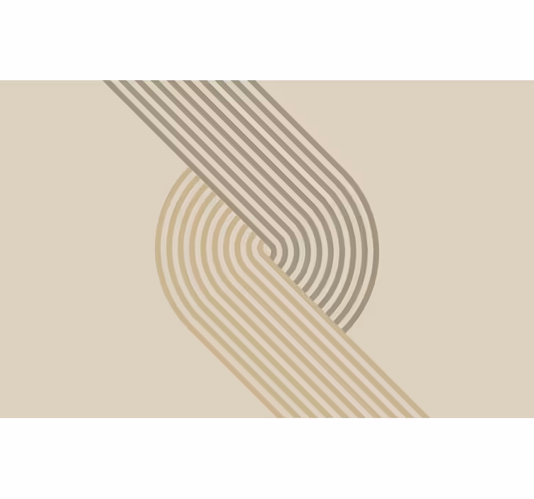 Tenda a rullo camera da letto tappeto vinile righe beige - TenStickers