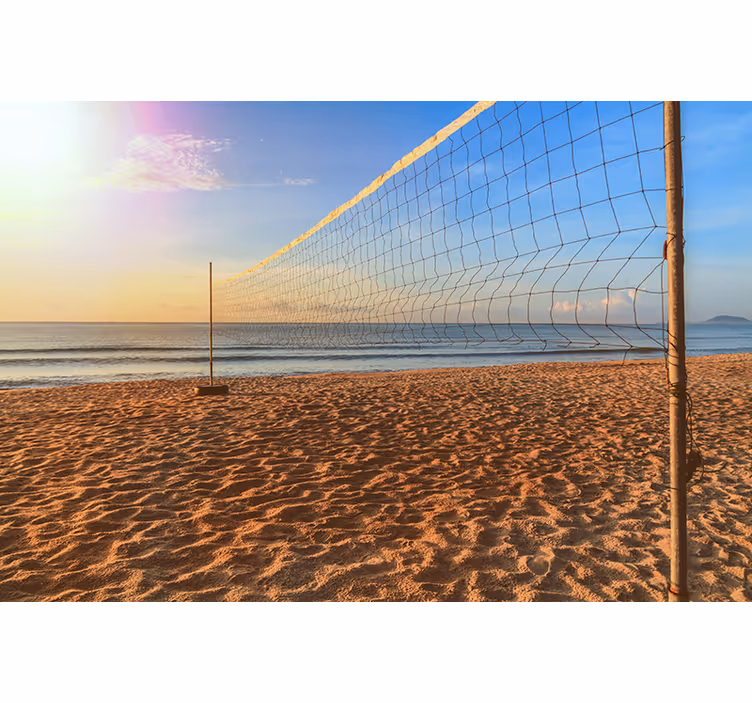 Tenda a rullo camera da letto rosso volley spiaggia - TenStickers