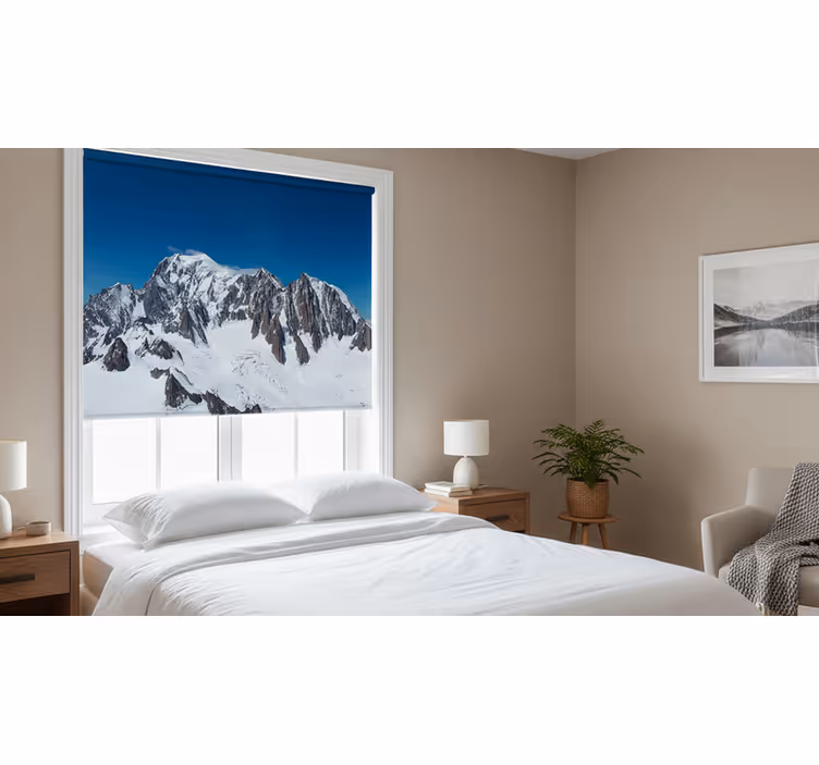 Tenda a rullo camera da letto paesaggio del mont-blanc - TenStickers